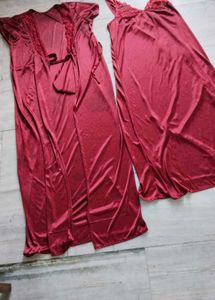 Red Maroon Colour Nighty