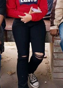 skinny black jeans ripped knee y2k grunge