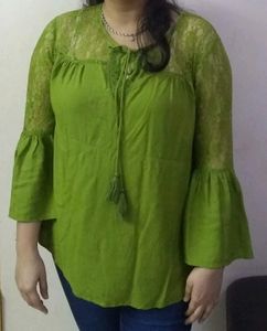 All About You By Deepika Padukone, Olive Green Women&#39;s Casual Top Size:L