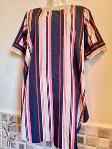 Striped Dress Defect: Bottom needs to be stiched