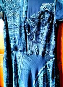 Blue Patterned Dress