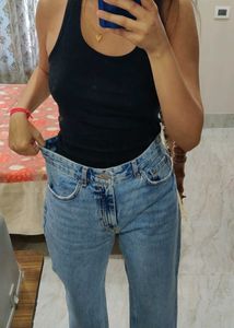 Pull&amp;Bear Straight Jeans (Rugged Pattern)