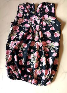 Pink Rose Pattern Top