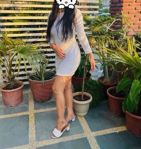 White Ribbed Bodycon Dress
