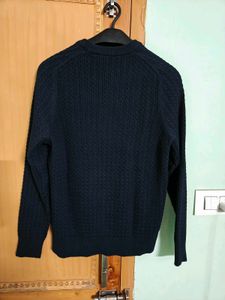 Mango Navy Blue Knit Sweater