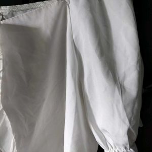 White Ruffle Blouse