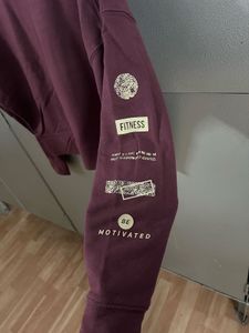 Maroon Oversized  Sweatshirt