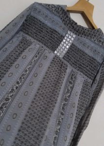 Patterned Top Withl Mirror Work Design