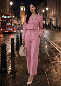 Elegant Pink Wide Leg pant
