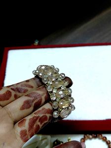 Beaded Shiny Bangle Bracelet