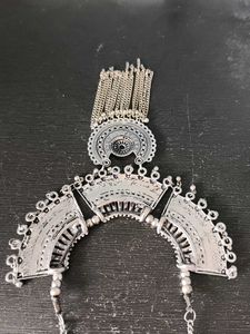 Boho Silver Statement Necklace