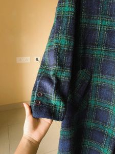 Stylish Plaid Overcoat