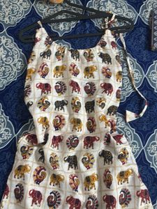 Elephant Print Sleeveless Dress