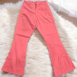 Coral Flare Leg Pants