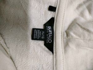 Cream Cropped Hoodie