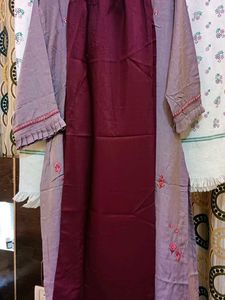 Embroidered Kurta plazzo set