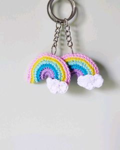 Restocked!! Rainbow keychains 🌈