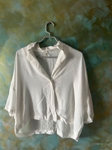 H&M Oversized Cropped Shirt