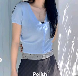 New with tag Pinterest Cute Light Blue Knit Top