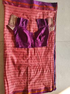 Irkal/ Checked Saree With Blouse