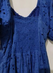 Zara Boho Navy Blue Dress
