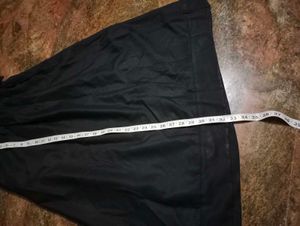 Black Shiny Nylon Skirt