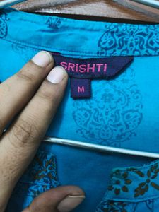 Srishti Printed Sleeveless Kurta With Free Legging