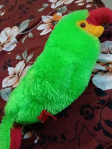 Green Plush Parrot Toy , Gaming Finger,Adopter ,
