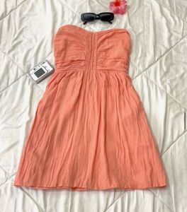 Peach Strapless Dress