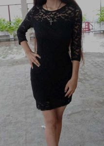 Black Lace Bodycon Dress