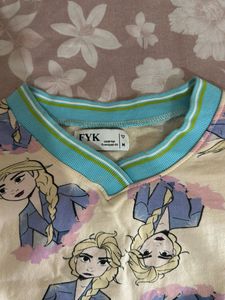Elsa Print Crop Sweatshirt
