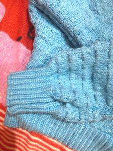 Aqua Knit Turtleneck Sweater