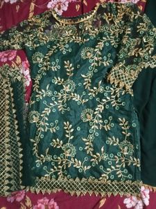 Elegant Green Embroidered Kurta Set