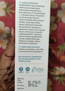Plum Rice Water &amp; Niacinamide Sunscreen