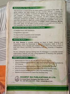 Mathematics Class XII - Vol 1