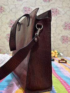 Brown Leather Tote Bag