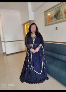 Blue Embroidered Anarkali Gown 💙