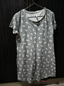 Knee Length Sleep Wear Dress