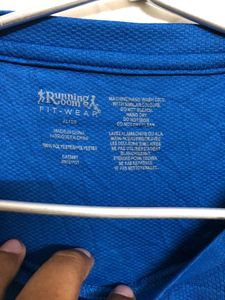 Blue Running Long Sleeve T Shirt