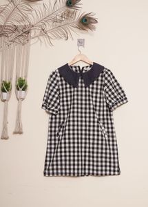 Korean inspired short Tshirt dress with back chain