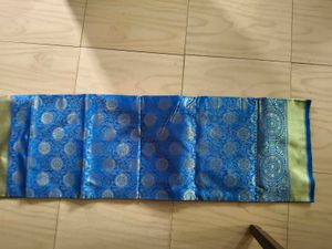 Elegant Blue &amp; Gold Saree