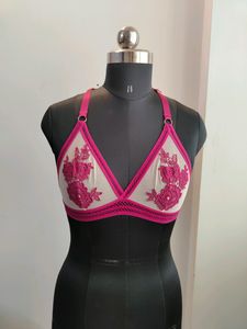 Pink Halter Neck Bralette