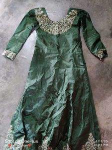 Green Colour Ethenic Gown
