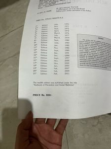 Important Marked Community Medicine Book