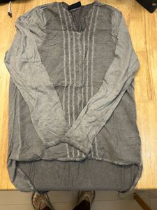 Gray Textured Tunic - Size L