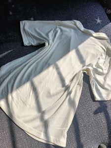 Ribbed Button-Down shirt/top