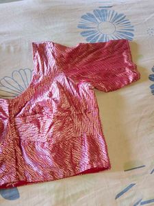 Pink &amp; Gold Sari with Blouse