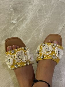 Embellished Yellow Slides