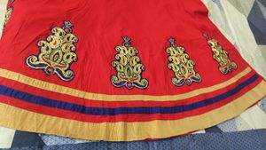 50%off Red ♥️ Anarkali Flare  Cotton Kurta Churida
