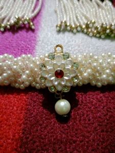 Pearl Choker Set With Earrings ♥️
